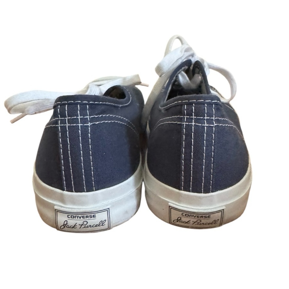 Converse Dark Blue and White Canvas Sneakers - Picture 3 of 8